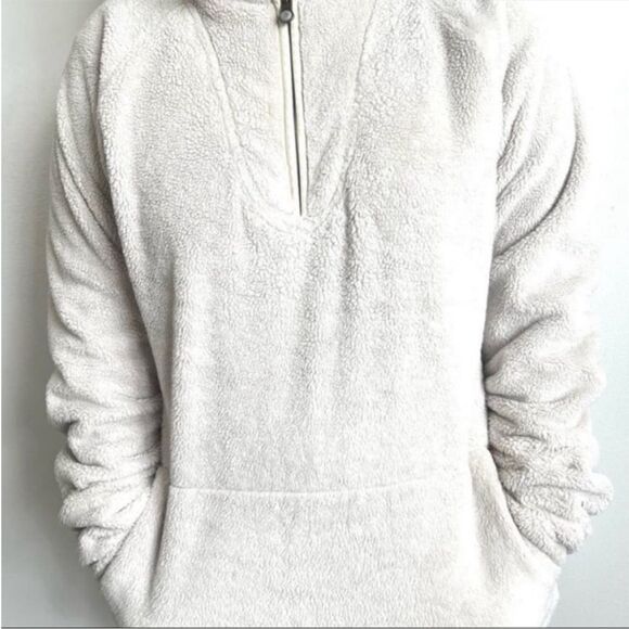 The North Face Osito 1/4 Zip Cream Soft High-Pile Silken Raschel Fleece Pullover - Picture 11 of 13